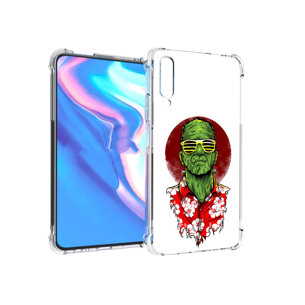 

Чехол MyPads Tocco для Honor 9X Pro крутой зеленый мужчина в очках, Прозрачный, Tocco