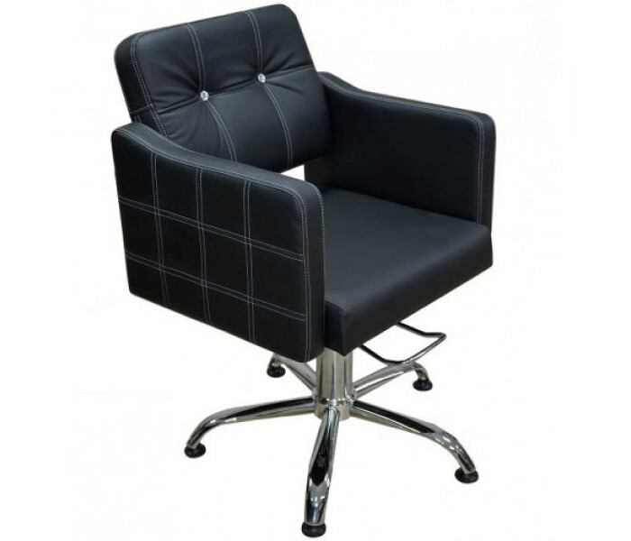 Парикмахерское кресло SunISpa А01 NEW, черный, гидравлика пятилучье