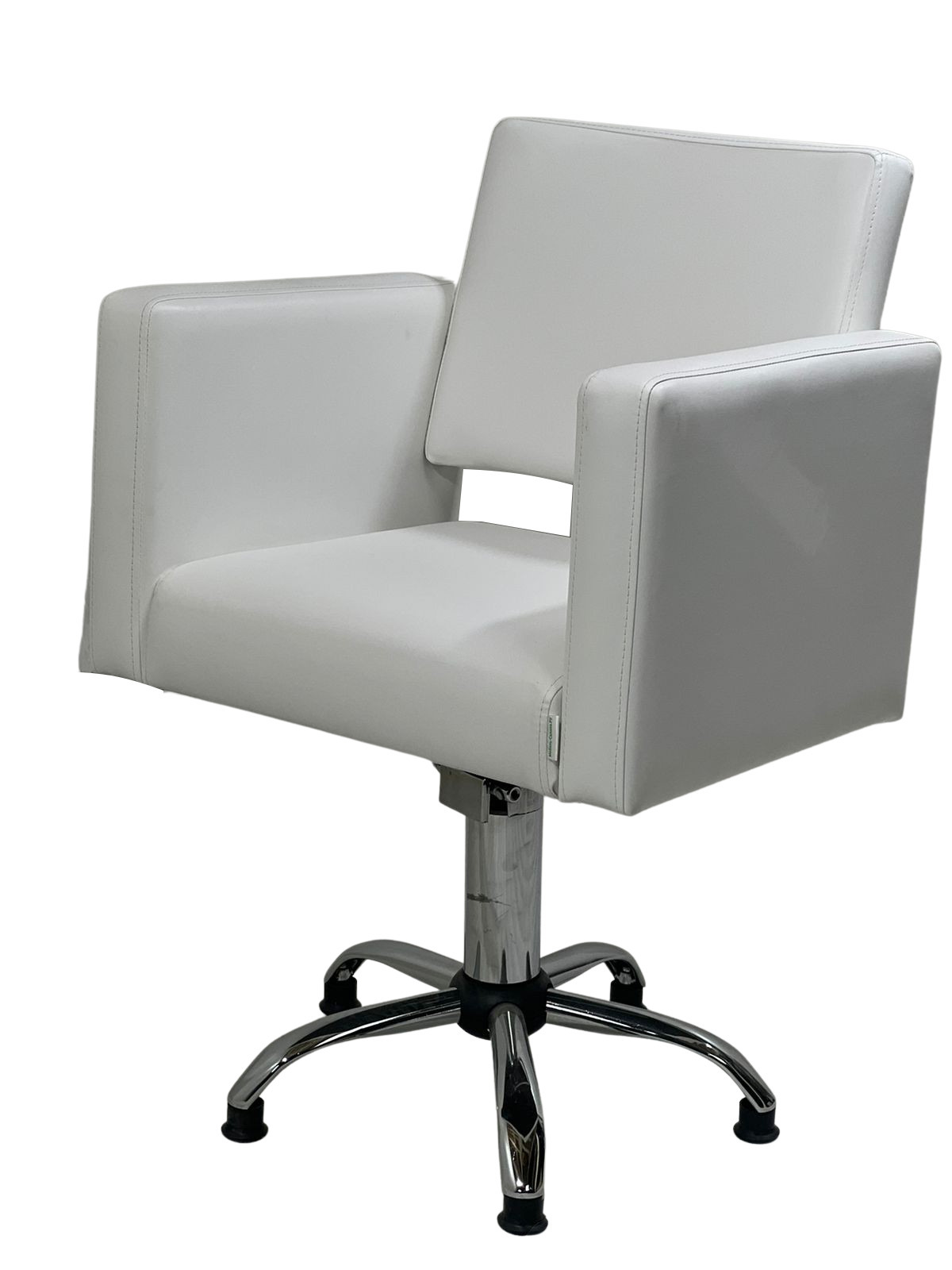 Парикмахерское кресло SunISpa Кубик, белый, гидравлика пятилучье