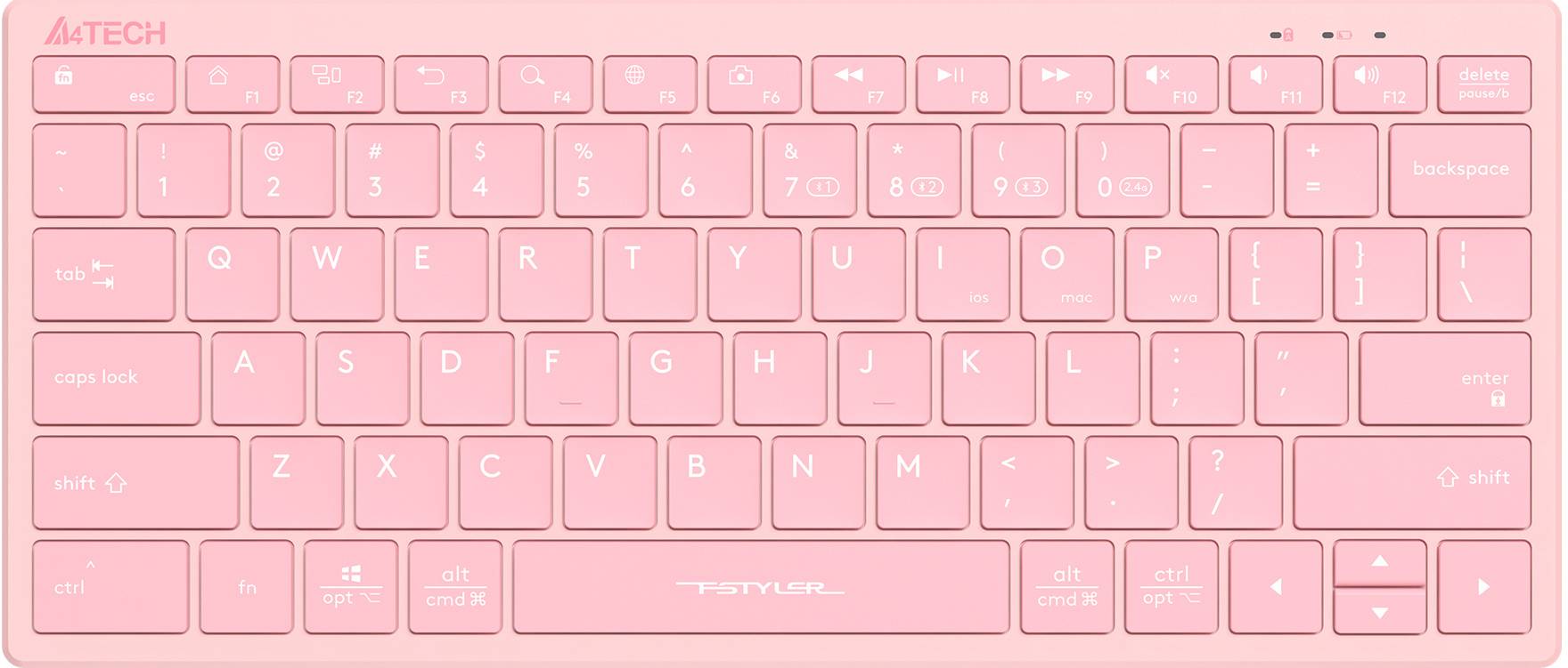 Беспроводная клавиатура A4Tech Fstyler FBX51C Pink (1678116)