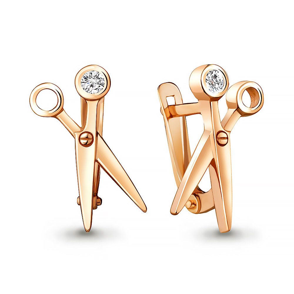 

Серьги из серебра с фианитом Aquamarine 48651А_925_з, 48651А_925_з