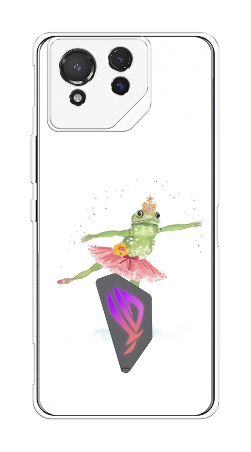 

Чехол на Asus ROG Phone 8 "Лягушка-балерина", Зеленый, 45150-1