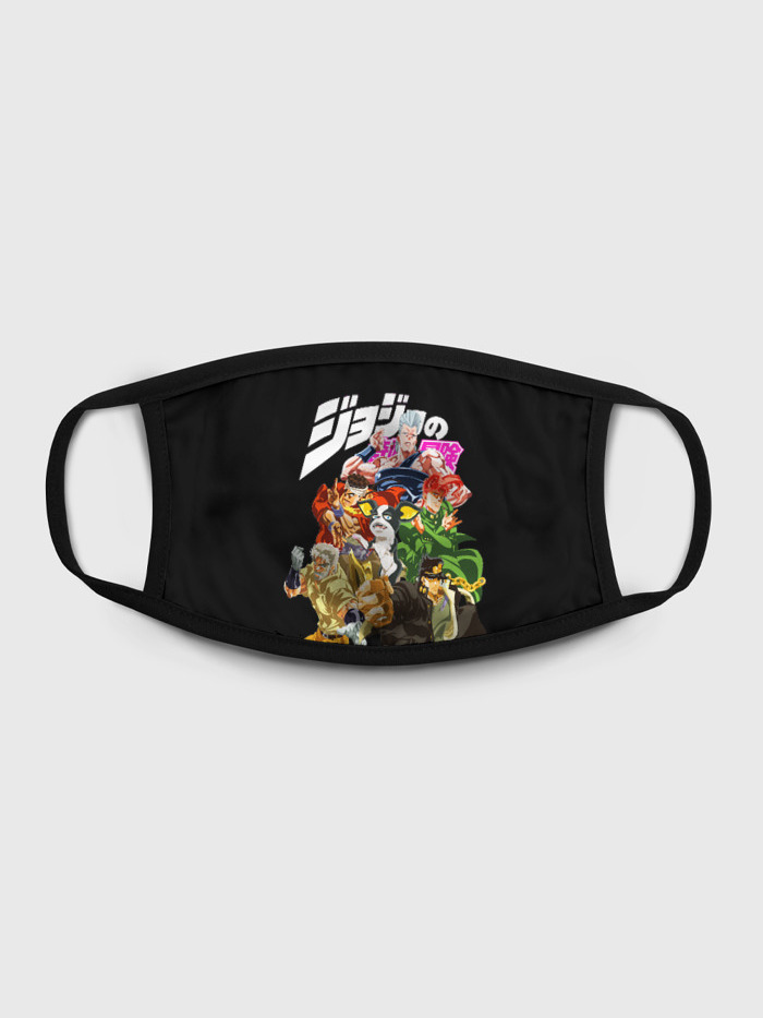 

Многоразовая маска унисекс Burnettie Jojo Герои На Черном, Разноцветный, Jojo Герои На Черном