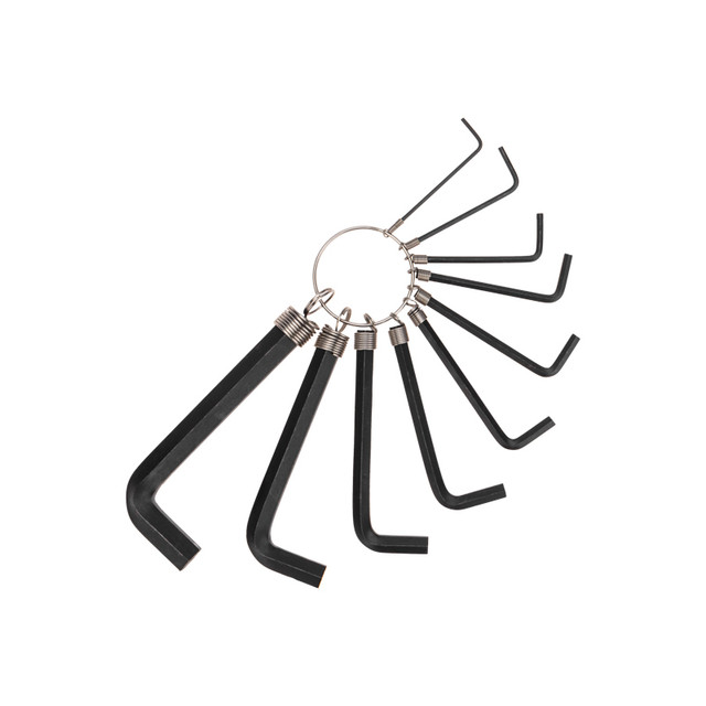 Набор имбусовых ключей Kranz HEX 1,5-10 мм CrV на кольце 10 шт. KR-12-5201 шестигранные ключи на кольце wokin 1 5 10 мм 10 штук 208510