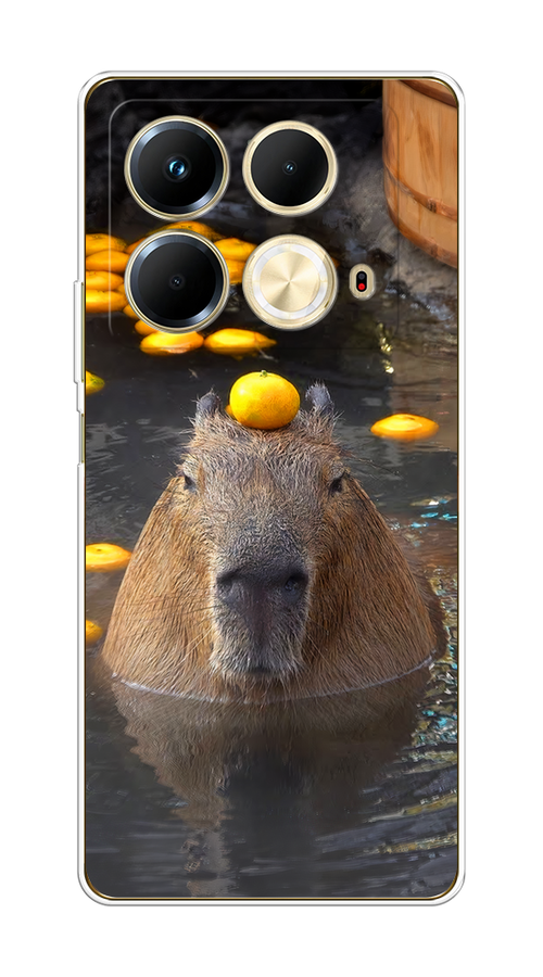 

Чехол на Infinix Note 40 "Капибара отдыхает", Коричневый;оранжевый;серый, 3105850-1