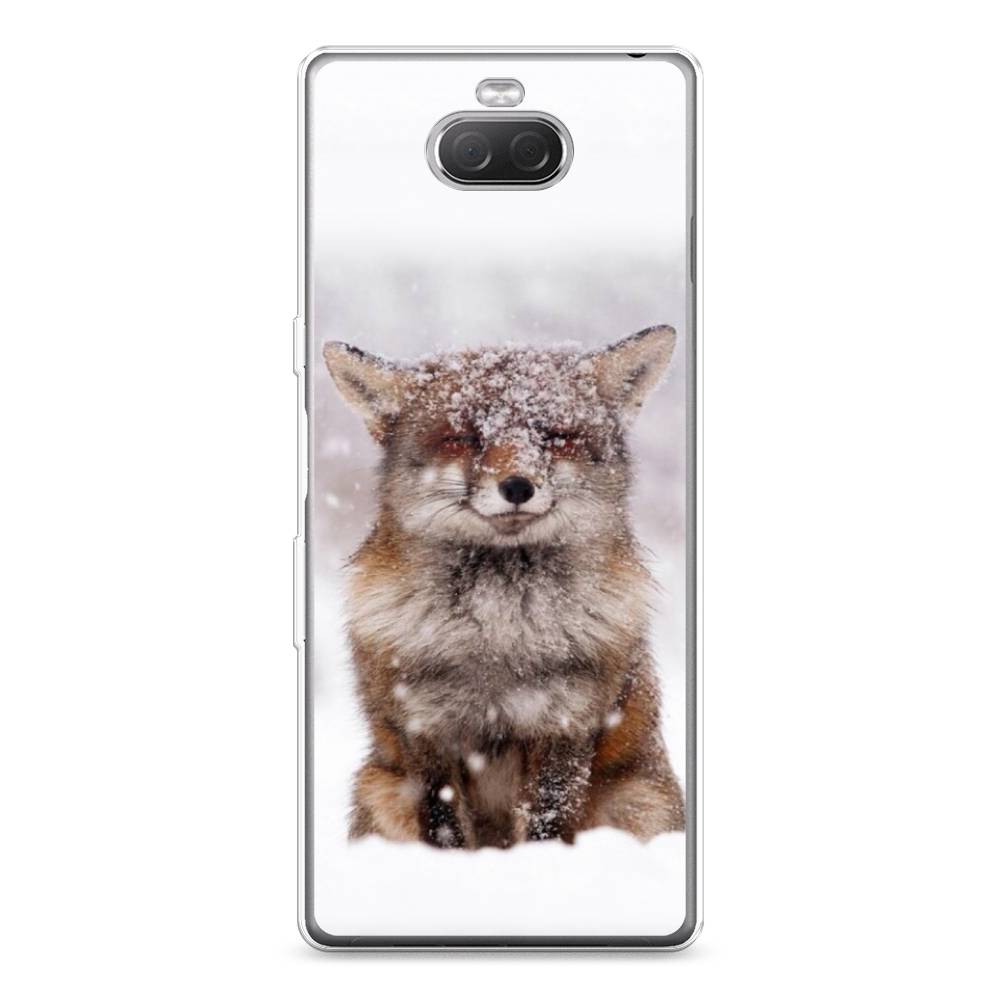 

Чехол на Sony Xperia 10 Plus "Зимняя лиса", Белый;серый;коричневый, 54150-1