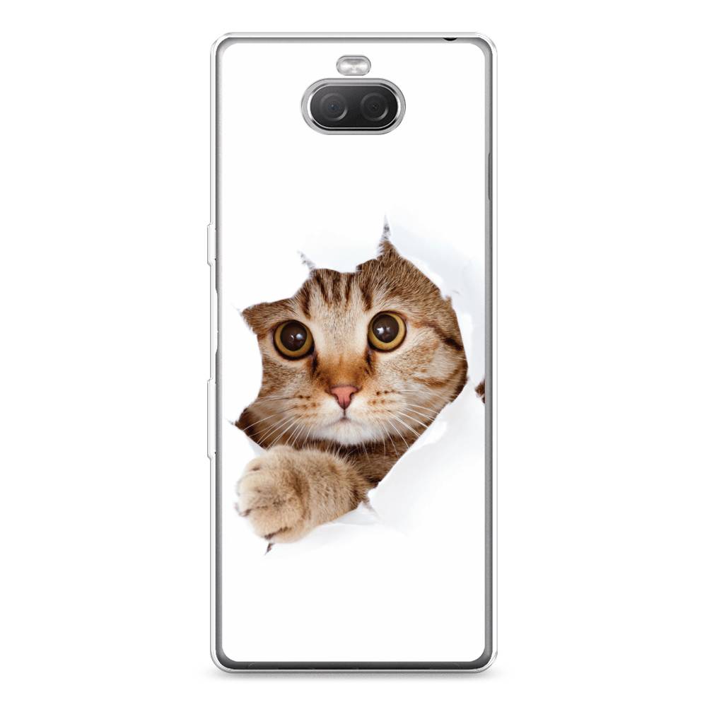 

Чехол на Sony Xperia 10 Plus "Кот и бумага", Белый;коричневый, 54150-1