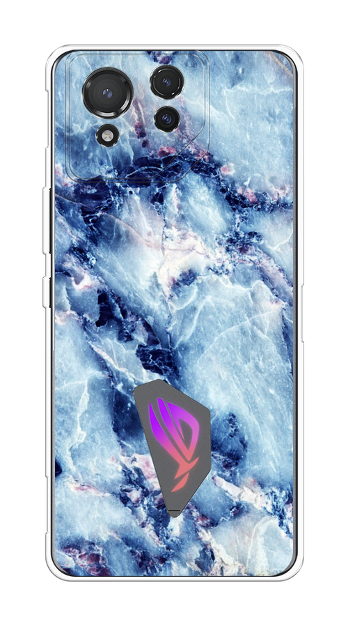 

Чехол на Asus ROG Phone 8 "Мрамор с синими прожилками", Синий, 45150-1