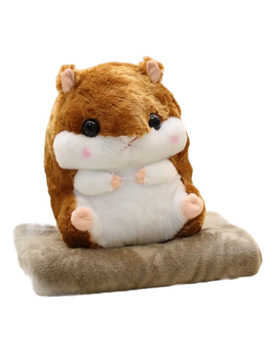 

Хомяк 3в1с пледом внутриМягкая игрушка коричневый, MA014805250700