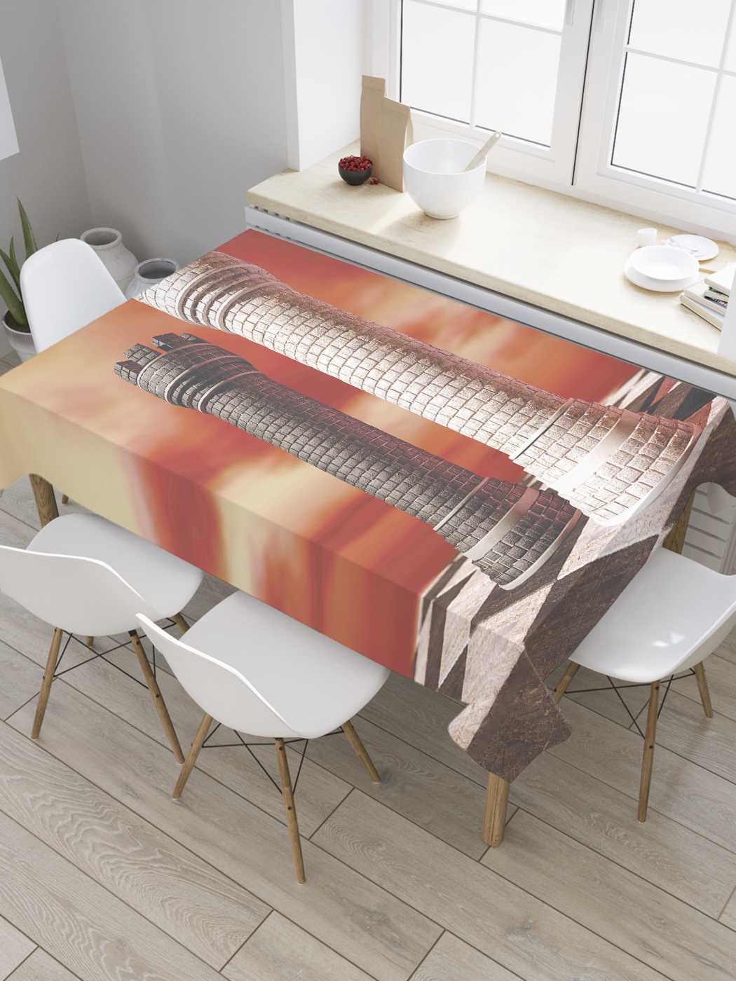 

Скатерть прямоугольная JoyArty "Каменная ладья" из сатена, 180x145 см, Коричневый, Каменная ладья