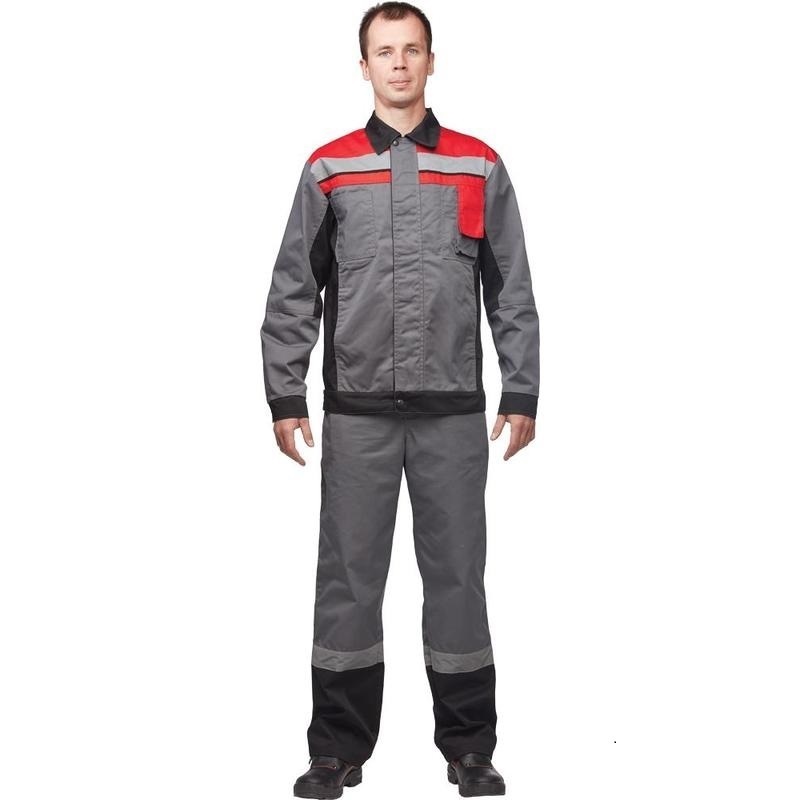 

Костюм рабочий NoBrand 702368-K серый/красный 44-46, 182-188