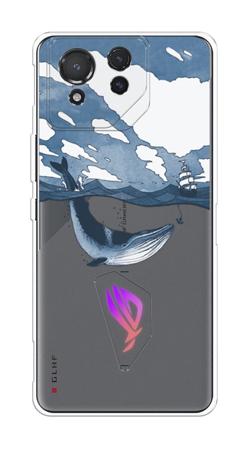 

Чехол на Asus ROG Phone 8 "Большой кит", Синий, 45150-1