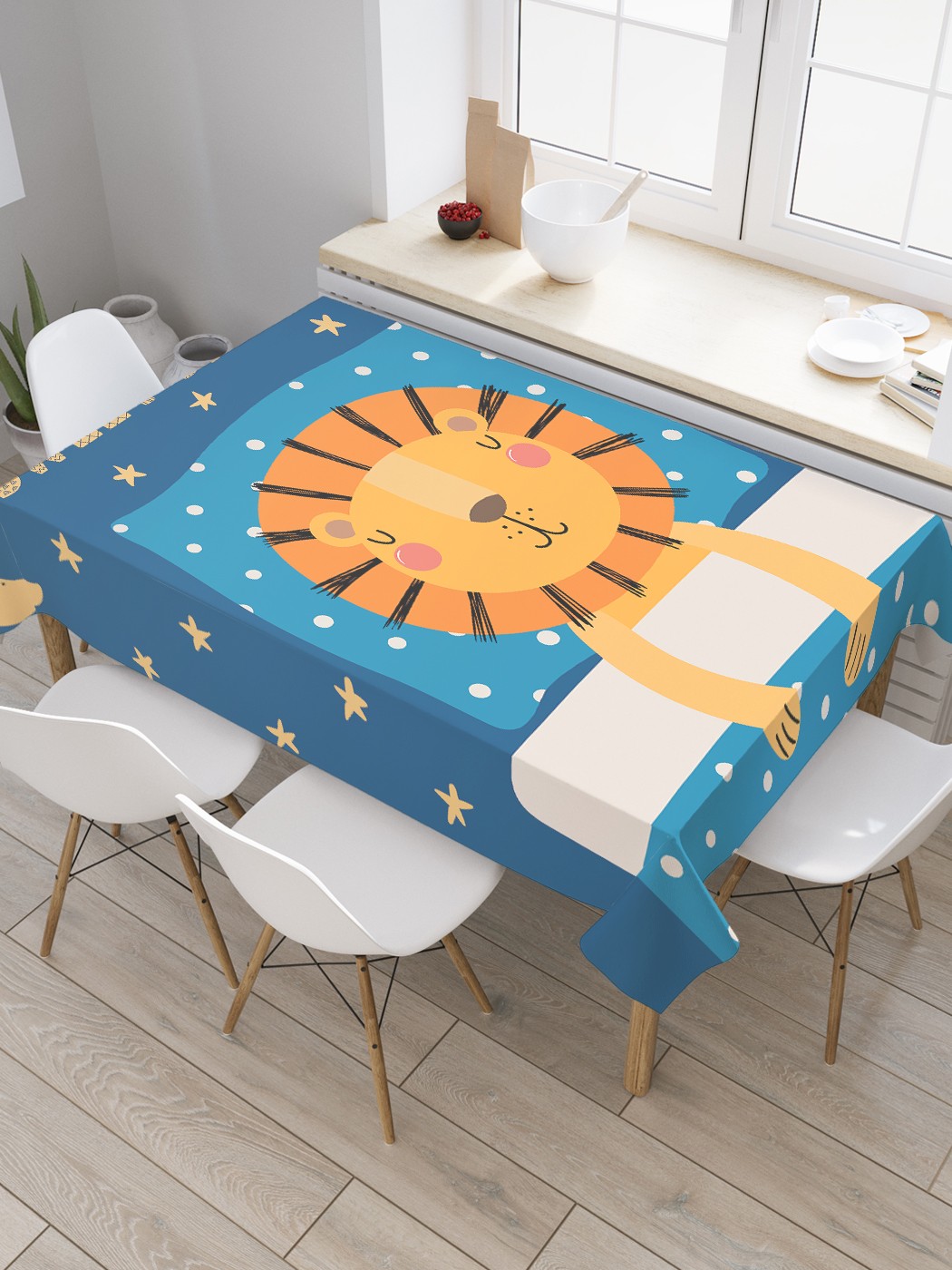 

Скатерть прямоугольная JoyArty "Сладкие мечты" из сатена, 180x145 см, Зеленый, Сладкие мечты