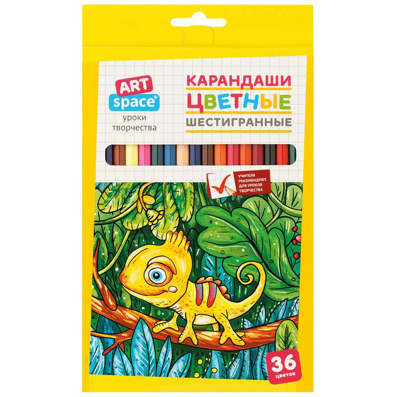 

Набор цветных карандашей ARTSPACE, 36 цв., арт. 325670 - (3 набора), Разноцветные