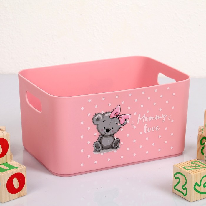 фото Корзина для детских игрушек berossi mommy love, цвет нежно-розовый