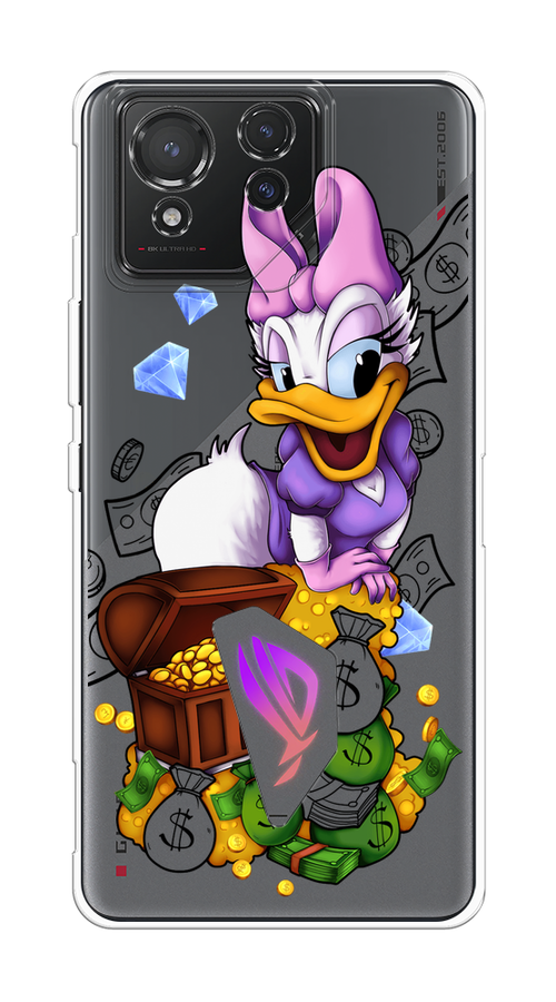 

Чехол на Asus ROG Phone 8 "Rich Daisy Duck", Коричневый;белый;фиолетовый, 45150-1