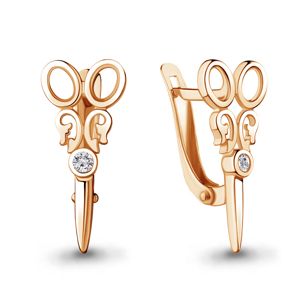 

Серьги из серебра с фианитом Aquamarine 48655А_925_з, 48655А_925_з
