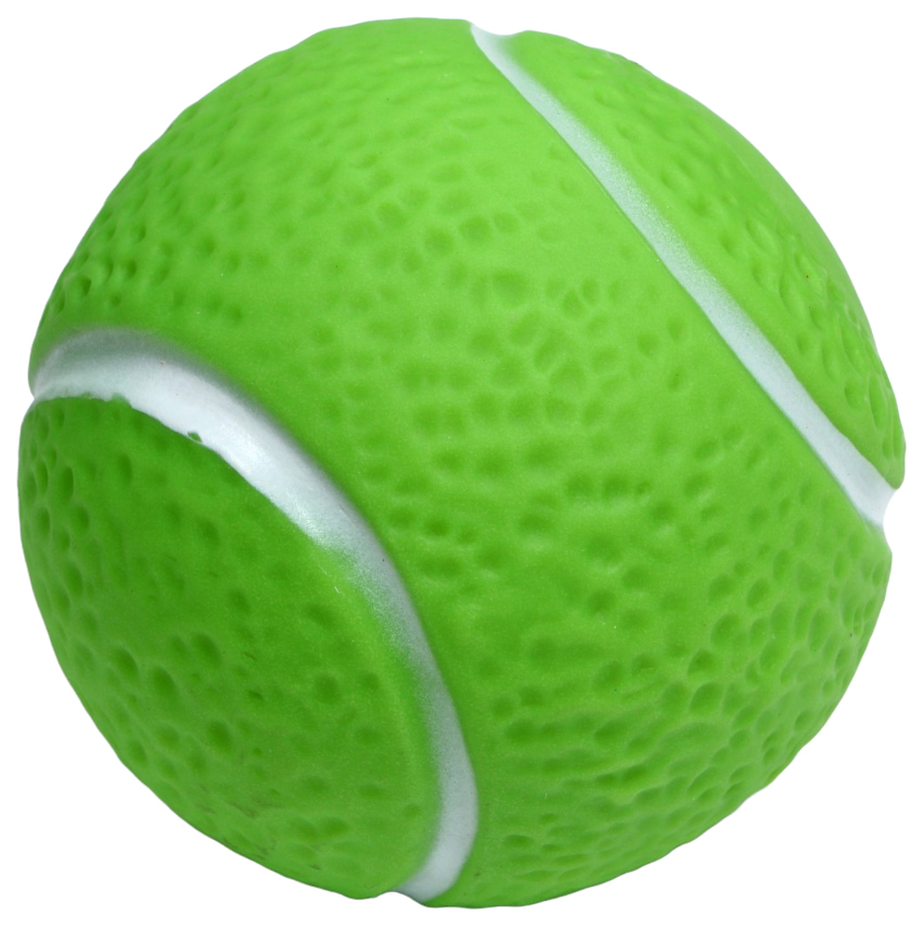 Игрушка для собак Пижон Теннисный мяч пищащая 7,5 см зеленая