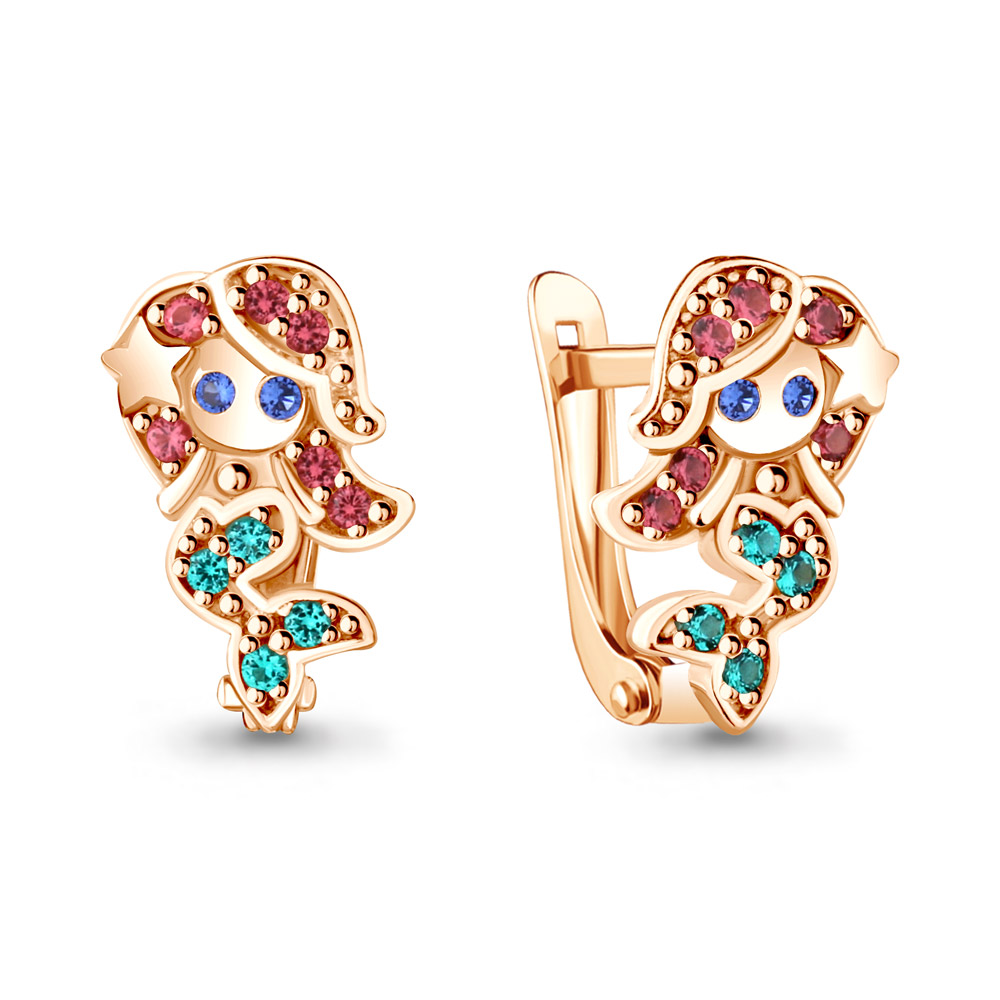 

Серьги из серебра с турмалином искусственным Aquamarine 48658БВГ_925_з, 48658БВГ_925_з