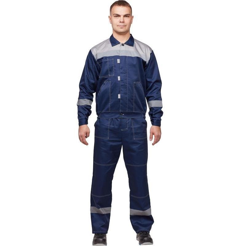 

Костюм рабочий NoBrand 1021432-K серый/синий 56-58, 158-164