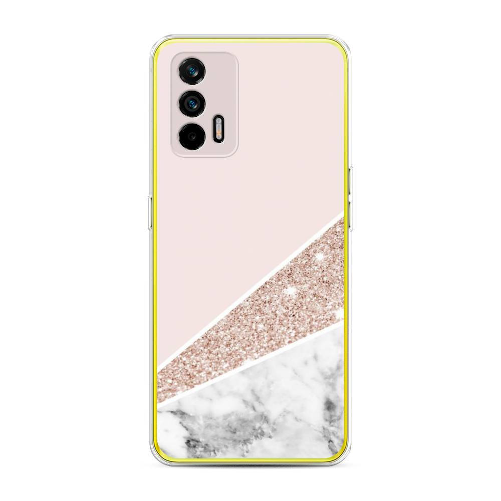

Чехол на Oppo Realme Q3 Pro "Блестящий розовый мрамор", 256550-3