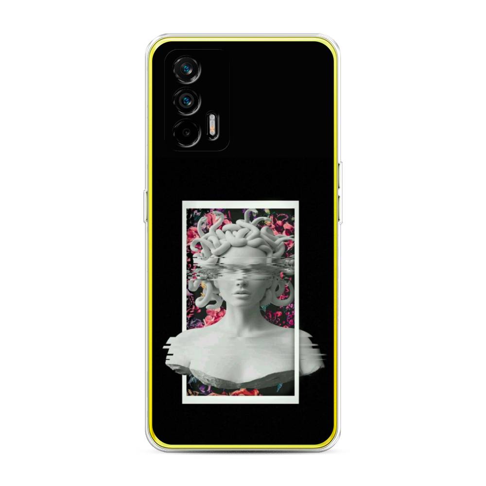 

Чехол на Oppo Realme Q3 Pro "Web Punk Медуза Горгона", Черный;серый, 256550-6