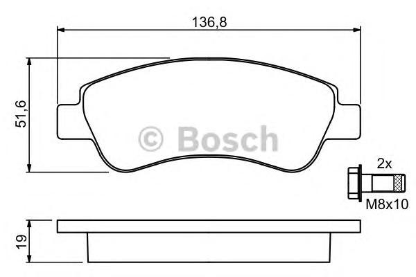 

Тормозные колодки Bosch дисковые передние 0986494027