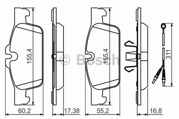 

Комплект тормозных колодок BOSCH 0986494527