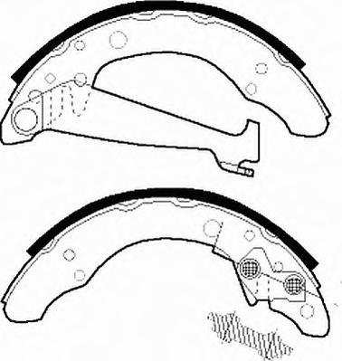 

Колодки барабанные audi 80 89-94, vw golf iii 9 Fsb408 =4046.01=520sbs=057 101-sx=361578b