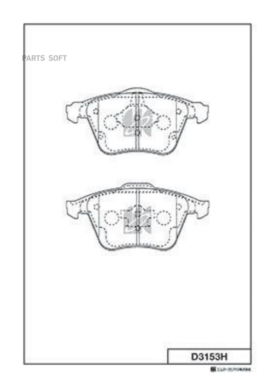 

Колодки дисковые передние volvo s40/v50 1.6-2.5/1.6d/2.0d 04> D3153h-01