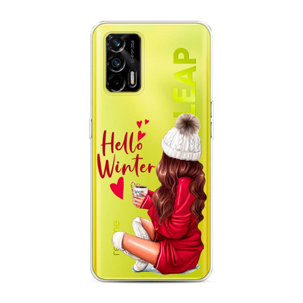 

Чехол на Oppo Realme Q3 Pro "Hello winter", Красный;белый;коричневый, 256550-5