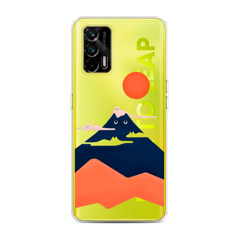 

Чехол на Oppo Realme Q3 Pro "Кот-гора", Черный;оранжевый, 256550-4