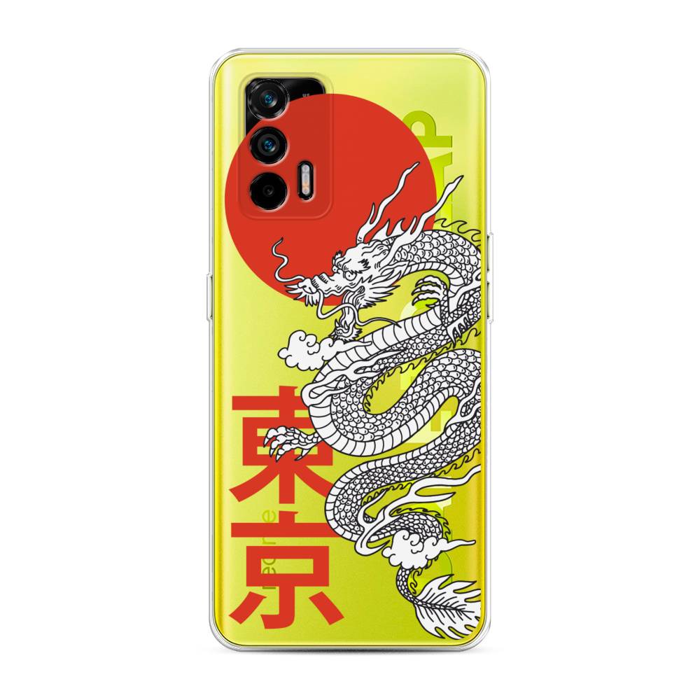 

Чехол на Oppo Realme Q3 Pro "Китайский дракон", Черный;красный;белый, 256550-1