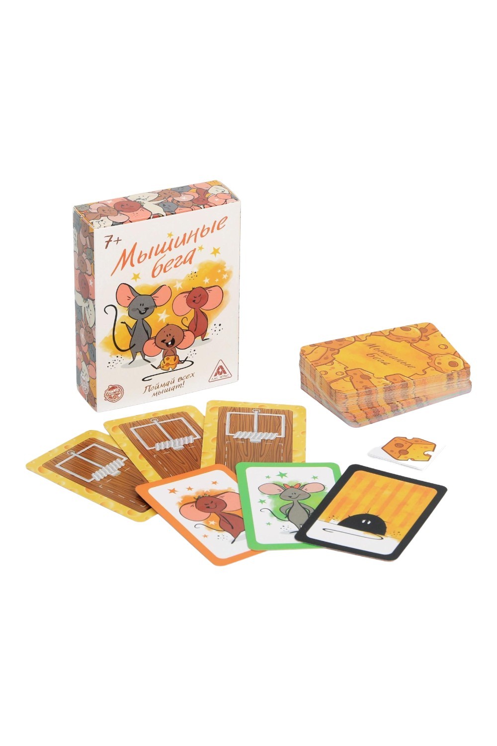

Настольная игра Мышиные бега. Поймай всех мышей, 96 карт