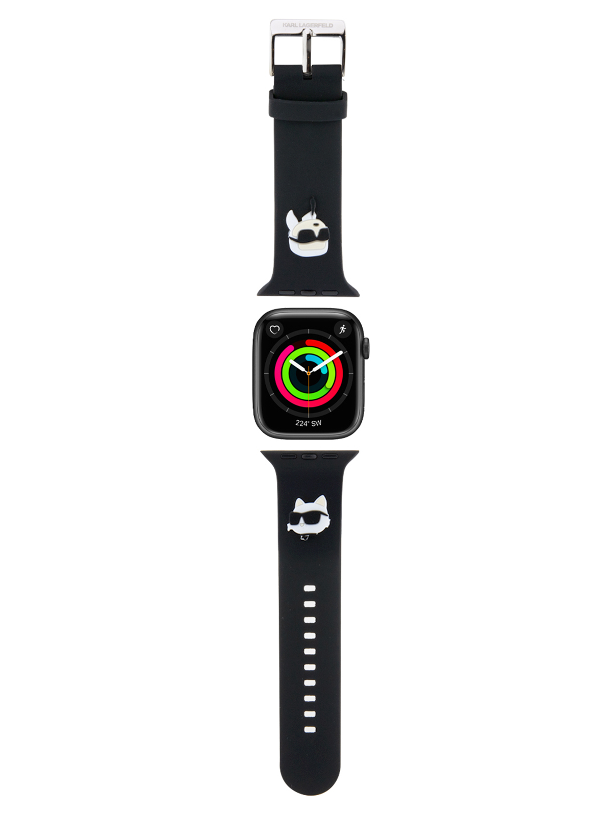 Ремешок Karl Lagerfeld для Apple Watch 42 / 44 / 45 / 49 mm NFT Karl & Choupette, черный
