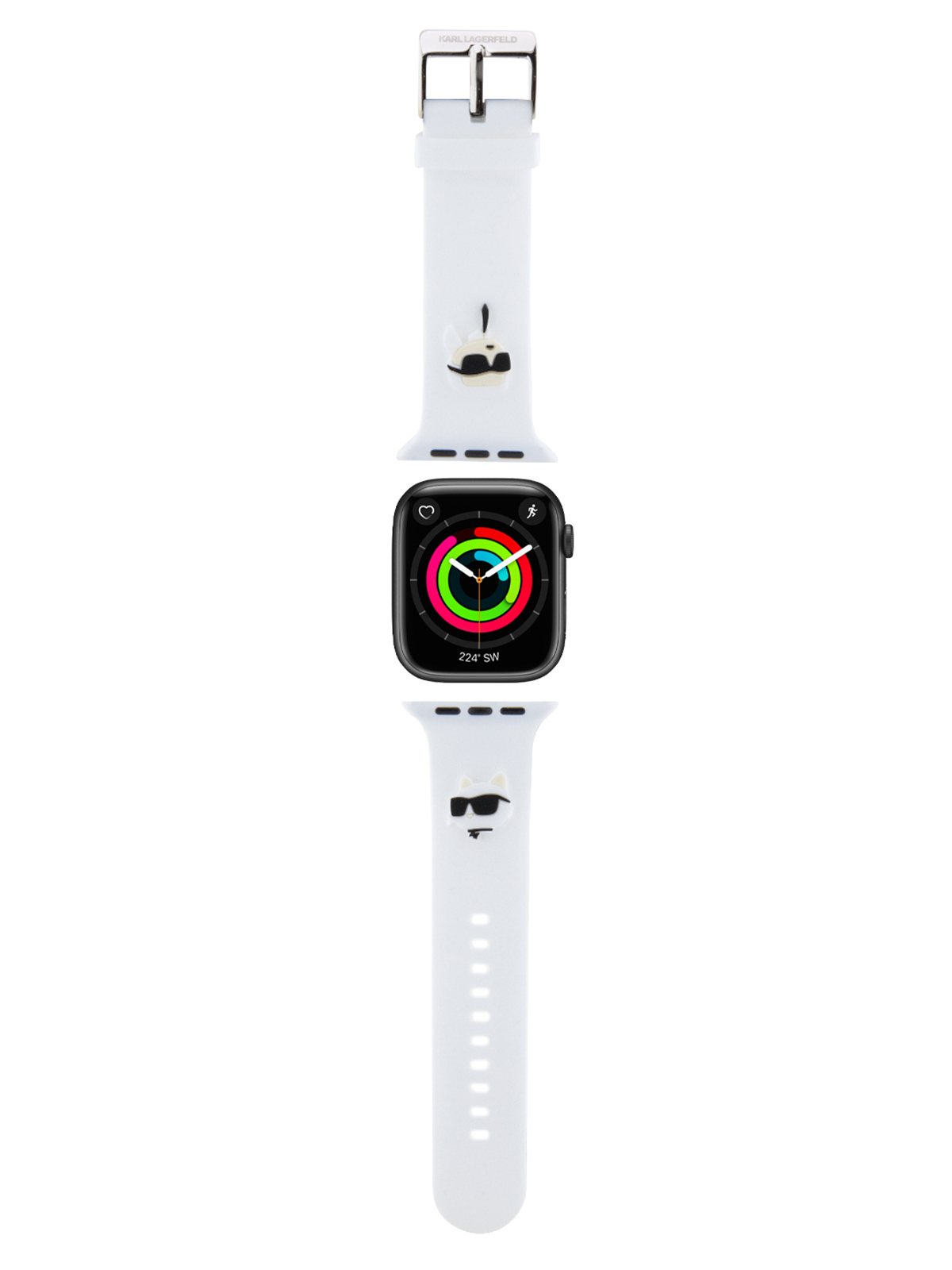 Ремешок Karl Lagerfeld для Apple Watch 42 / 44 / 45 / 49 mm NFT Karl & Choupette, белый