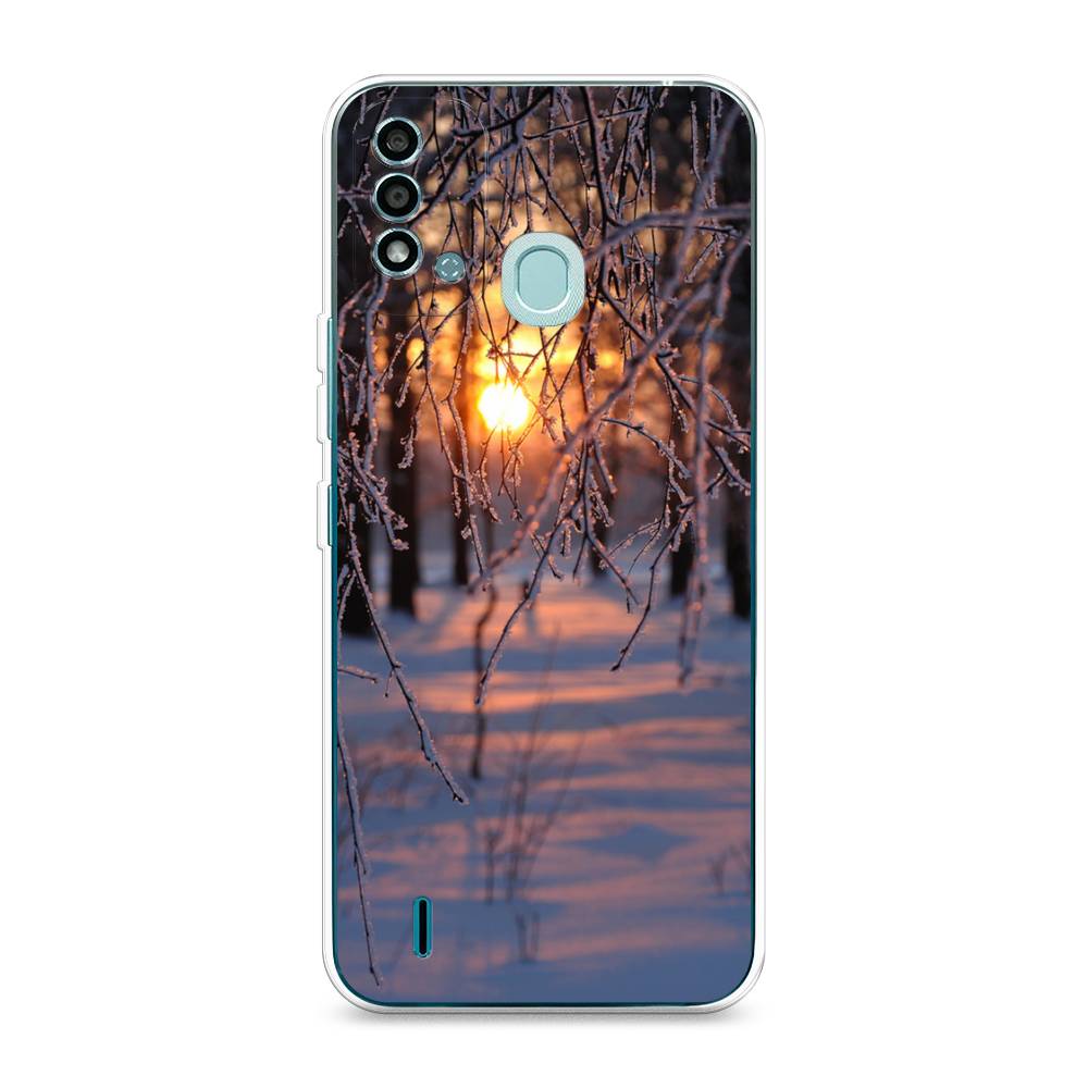 

Чехол на Itel Vision 2S "Зима 7", Оранжевый;розовый;черный, 3200650-2