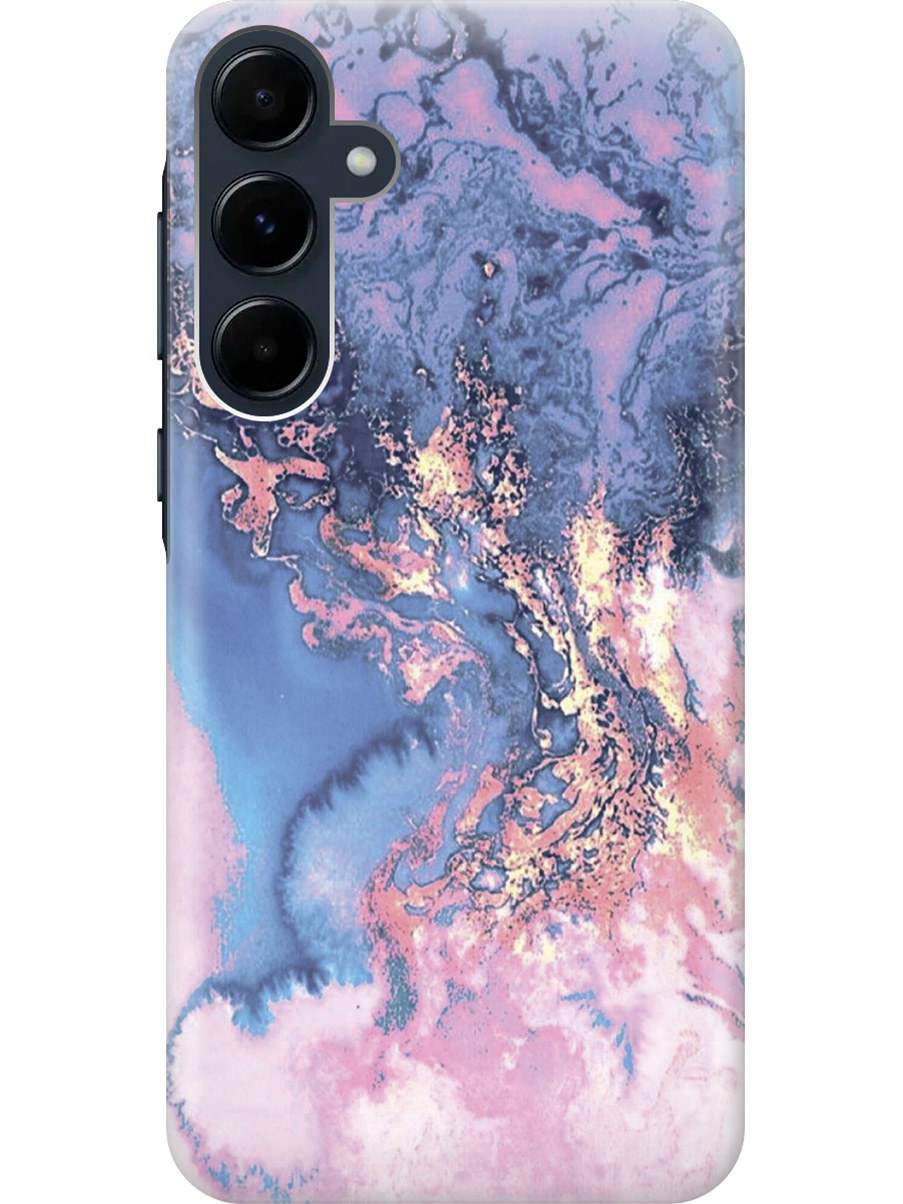 

Силиконовый чехол на Samsung Galaxy A55 с рисунком "Синий мрамор", Голубой, 20012126