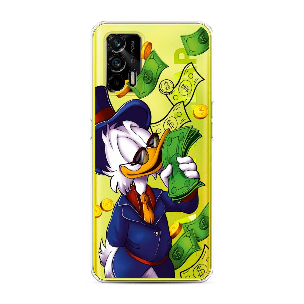 

Чехол на Oppo Realme Q3 Pro "Scrooge McDuck with Money", Синий;зеленый;белый, 256550-6
