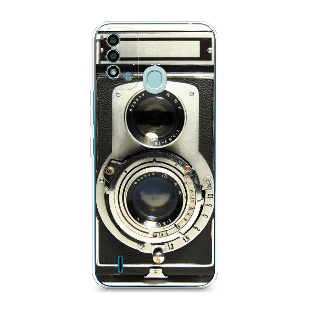 

Чехол на Itel Vision 2S "Старинный фотоаппарат", Серый;черный, 3200650-6