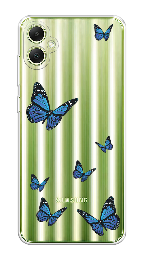

Чехол на Samsung Galaxy A05 "Blue butterflies", Синий;черный, 2108750-1