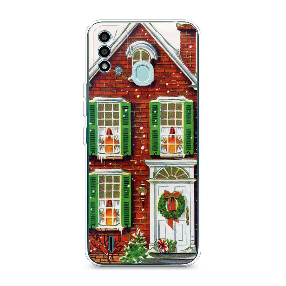 

Чехол на Itel Vision 2S "Рождественский дом", Зеленый;красный;белый, 3200650-5