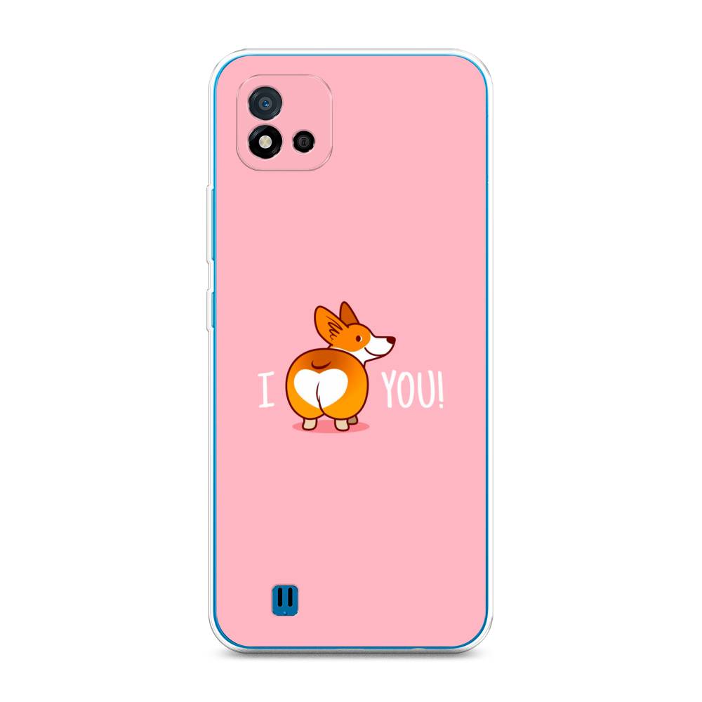 

Чехол на Oppo Realme C11 (2021) "Корги I love you", Розовый;коричневый;белый, 257550-1