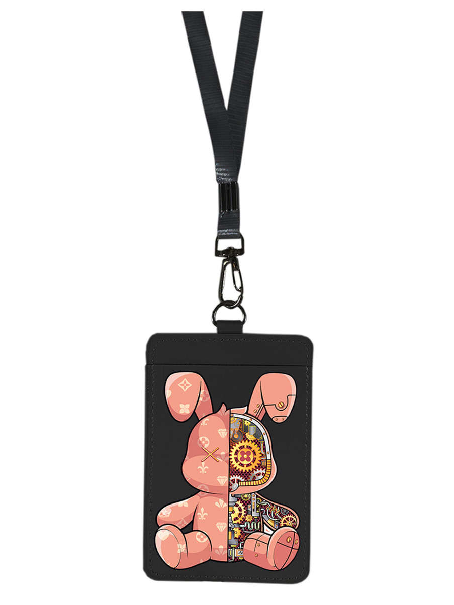 

Бейдж на ленте SLVG cases с принтом Персиковый Кролик с механизмом черный, Разноцветный, БейджК202405