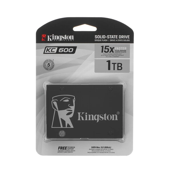 

SSD накопитель Kingston KC600 2.5" 1 ТБ, KC600