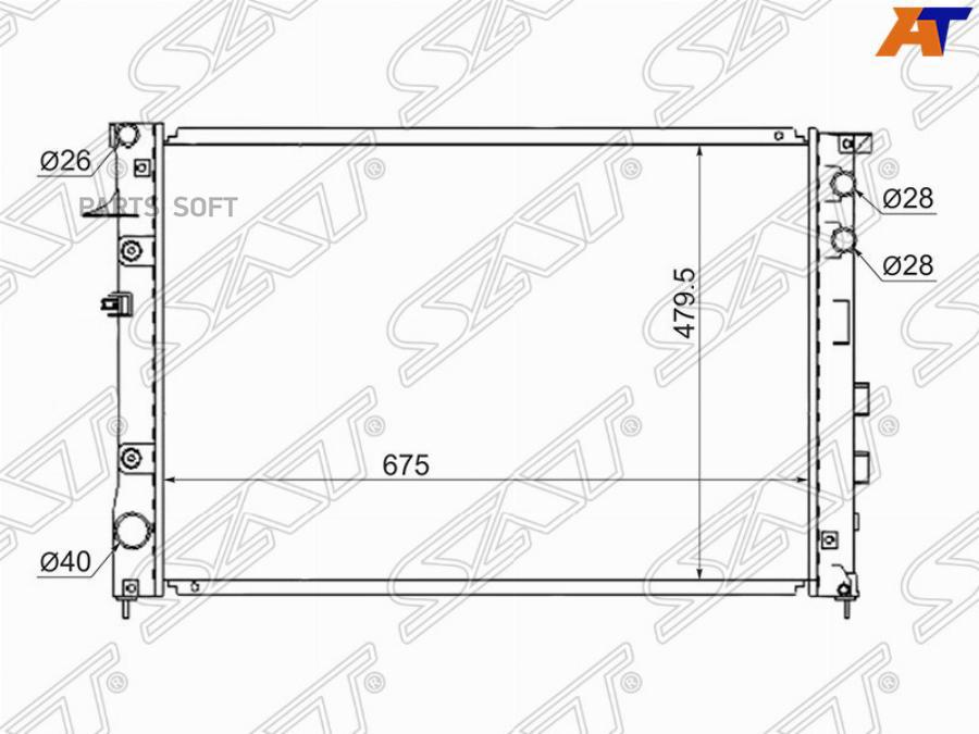 

SAT Радиатор SUBARU TRIBECA 3.0-3.6 05-