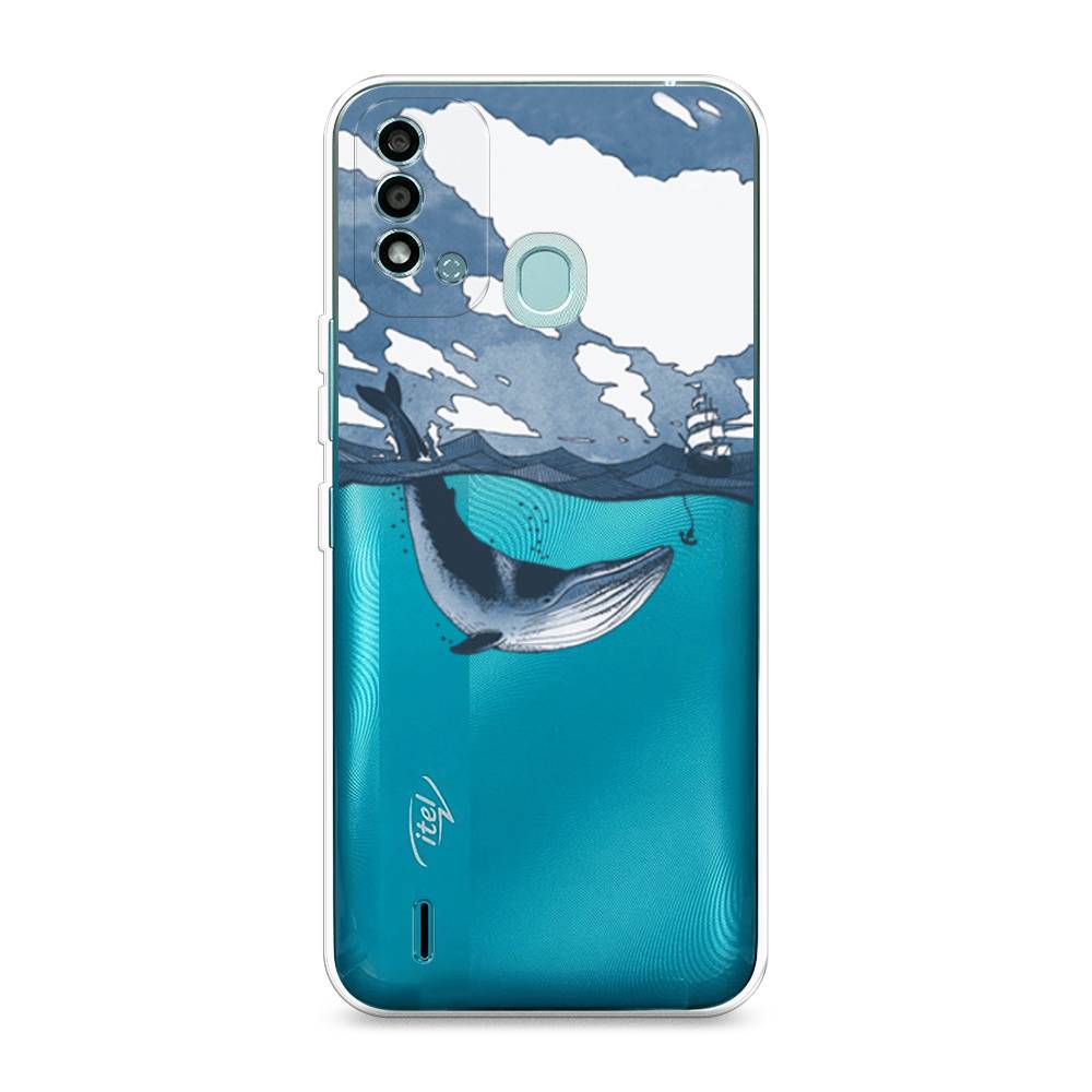 

Чехол на Itel Vision 2S "Большой кит", Синий, 3200650-1