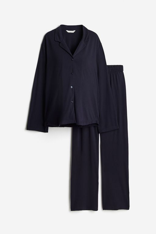 

Пижама женская H&M 1181509 синяя M, Синий, 1181509