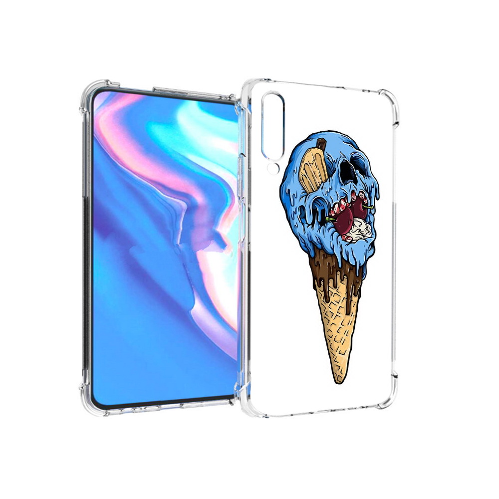 

Чехол MyPads Tocco для Honor 9X Pro мороженное череп, Прозрачный, Tocco