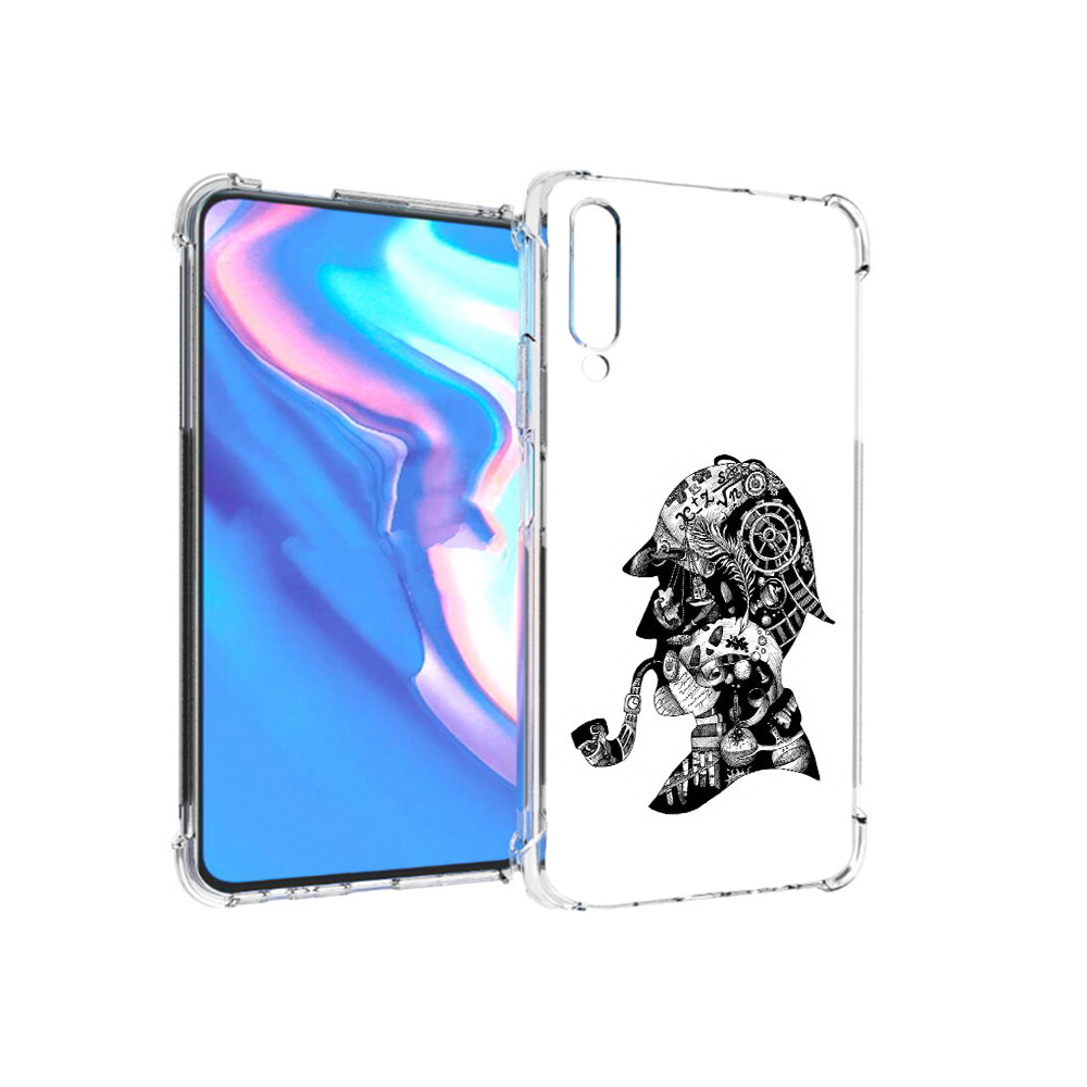 

Чехол MyPads Tocco для Honor 9X Pro мужчина с трубкой абстракция, Прозрачный, Tocco